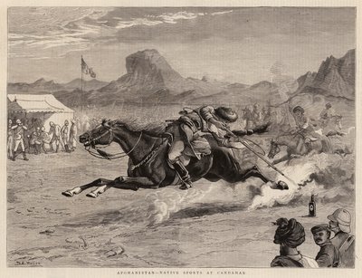 阿富汗，坎大哈的原住民体育 作者 塞缪尔·埃德蒙·沃勒